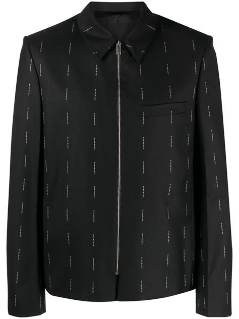 givenchy zip blazer|givenchy wool jacket.